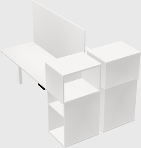 Shared electric desk + cabinet