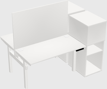 Shared electric desk + cabinet