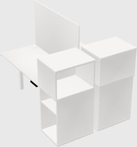 Shared electric desk + cabinet