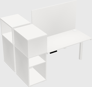 Shared electric desk + cabinet