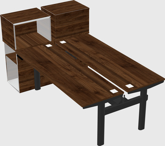 Shared electric desk + cabinet