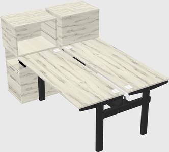 Shared electric desk + cabinet