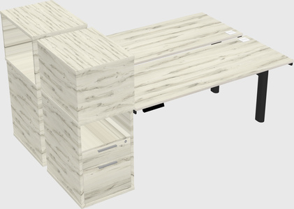 Shared electric desk + cabinet