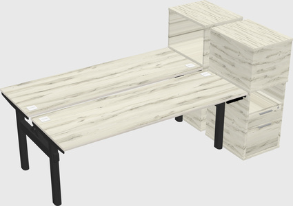 Shared electric desk + cabinet