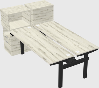 Shared electric desk + cabinet