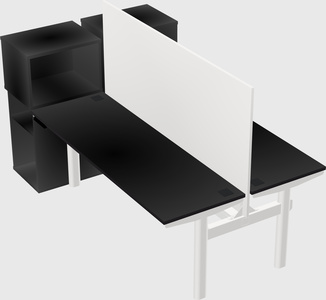 Shared electric desk + cabinet