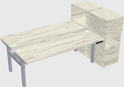 Shared electric desk + cabinet