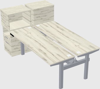 Shared electric desk + cabinet