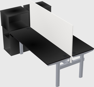 Shared electric desk + cabinet