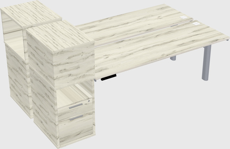 Shared electric desk + cabinet