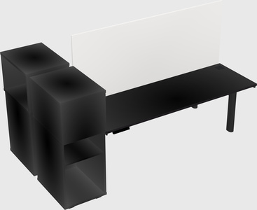 Shared electric desk + cabinet