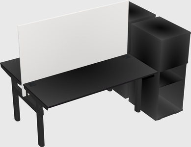 Shared electric desk + cabinet