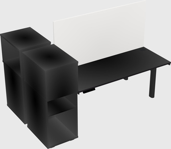 Shared electric desk + cabinet