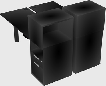 Shared electric desk + cabinet