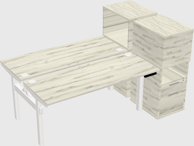 Shared electric desk + cabinet