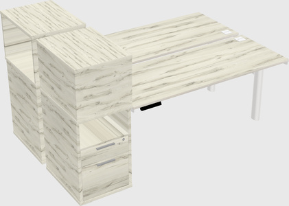 Shared electric desk + cabinet