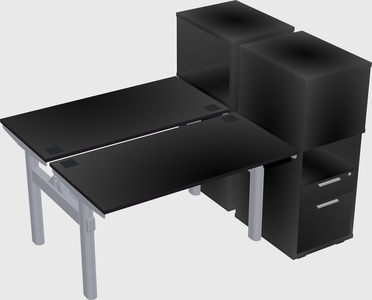 Shared electric desk + cabinet