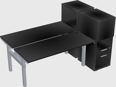 Shared electric desk + cabinet