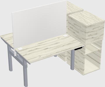Shared electric desk + cabinet