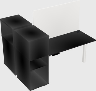 Shared electric desk + cabinet