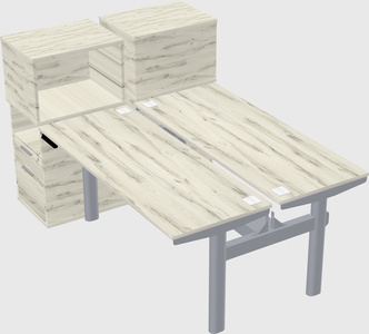 Shared electric desk + cabinet