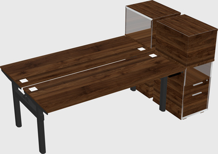 Shared electric desk + cabinet
