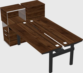 Shared electric desk + cabinet
