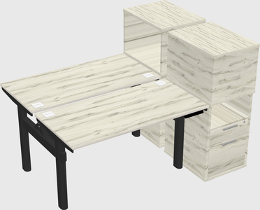 Shared electric desk + cabinet