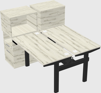 Shared electric desk + cabinet