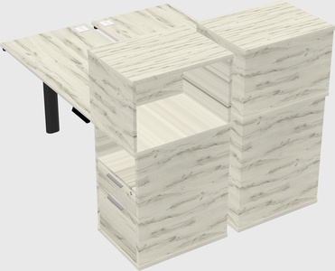 Shared electric desk + cabinet