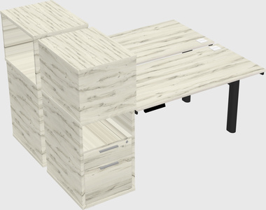Shared electric desk + cabinet