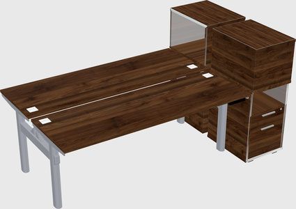 Shared electric desk + cabinet