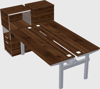 Shared electric desk + cabinet