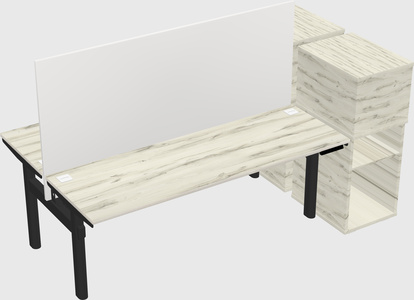 Shared electric desk + cabinet