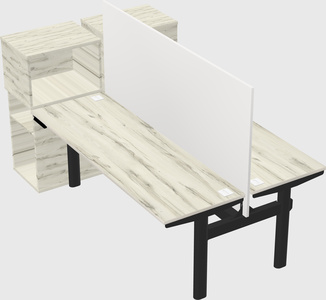 Shared electric desk + cabinet