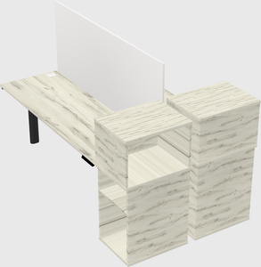 Shared electric desk + cabinet