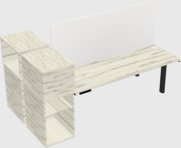 Shared electric desk + cabinet
