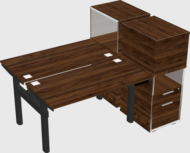 Shared electric desk + cabinet
