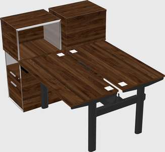 Shared electric desk + cabinet