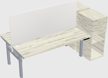 Shared electric desk + cabinet