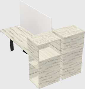 Shared electric desk + cabinet