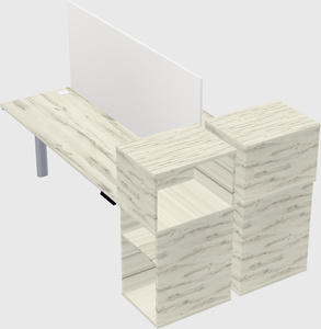 Shared electric desk + cabinet