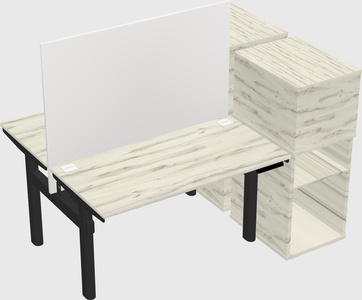 Shared electric desk + cabinet