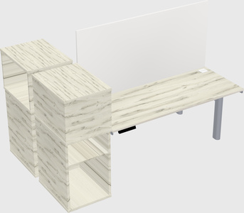 Shared electric desk + cabinet
