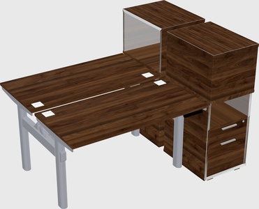 Shared electric desk + cabinet