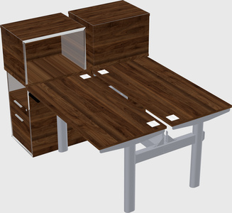 Shared electric desk + cabinet