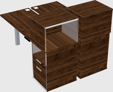 Shared electric desk + cabinet