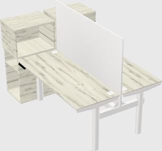 Shared electric desk + cabinet