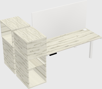 Shared electric desk + cabinet