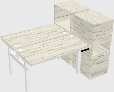 Shared electric desk + cabinet